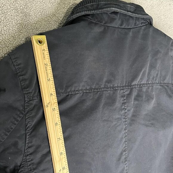 Levi's Jacket Mens M Black Sherpa Lined Utility Field Zip Snap Cargo Pockets - Picture 11 of 12